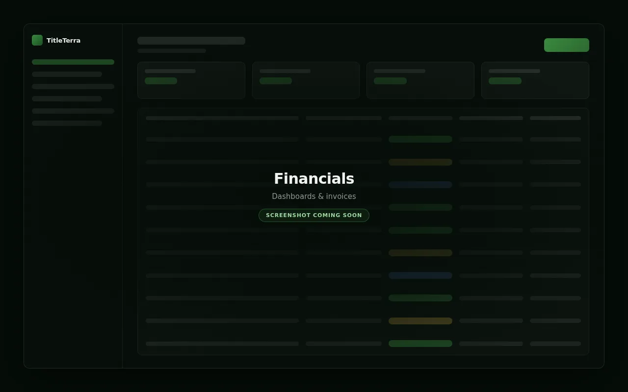 Billing dashboard